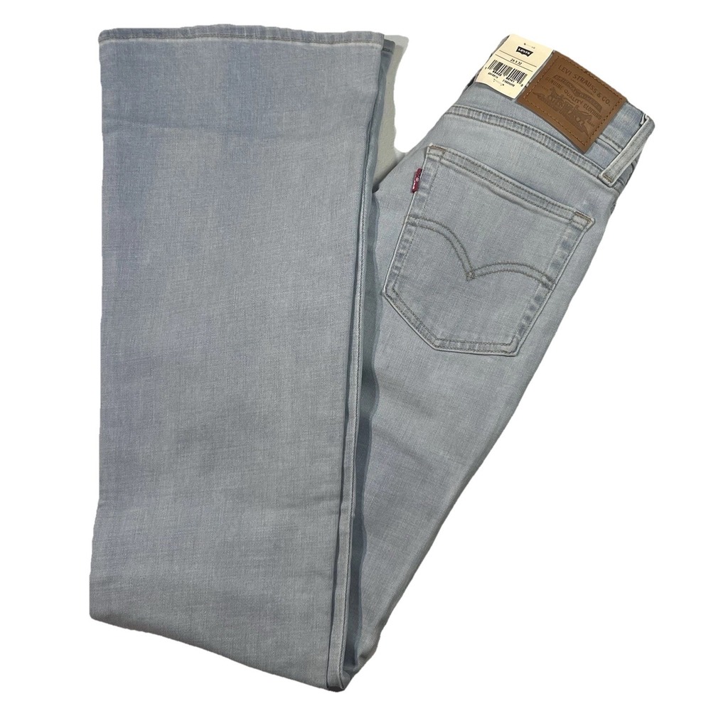 NWT Levis 726 Jeans Womens 26x32 Blue High‎ Rise Flare Stellar Stretch Premium